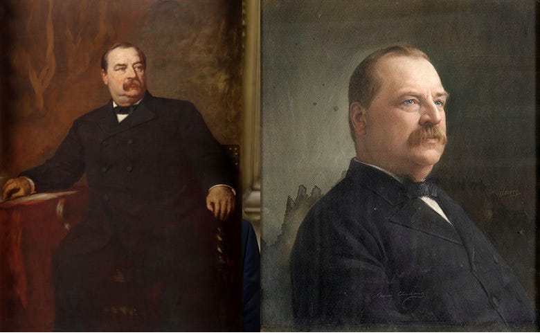 Two portraits of Grover Cleveland