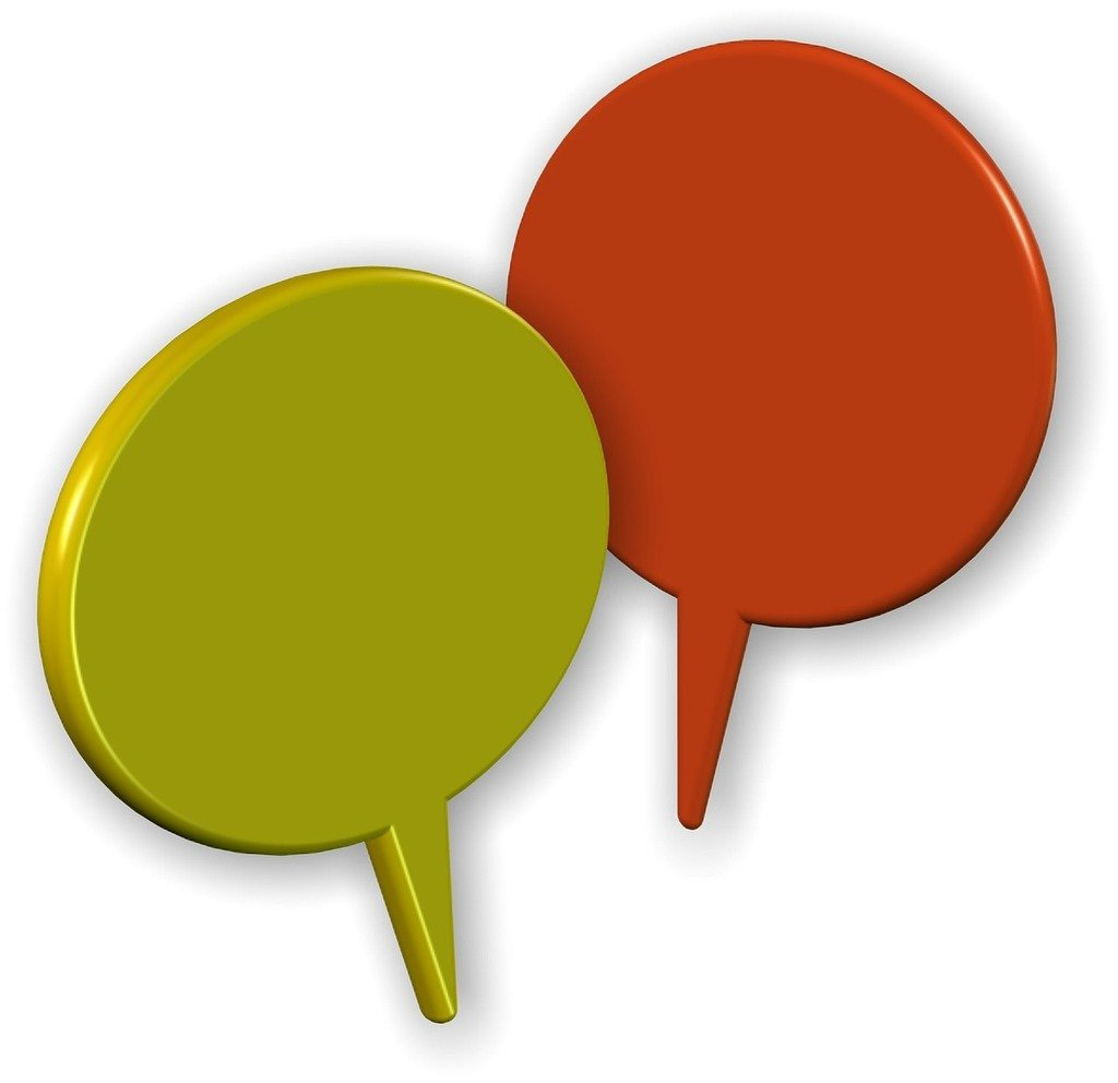 A couple of speech bubbles sitting on top of each other. Talk chat comic,  computer communication. - PICRYL - Public Domain Media Search Engine Public  Domain Search