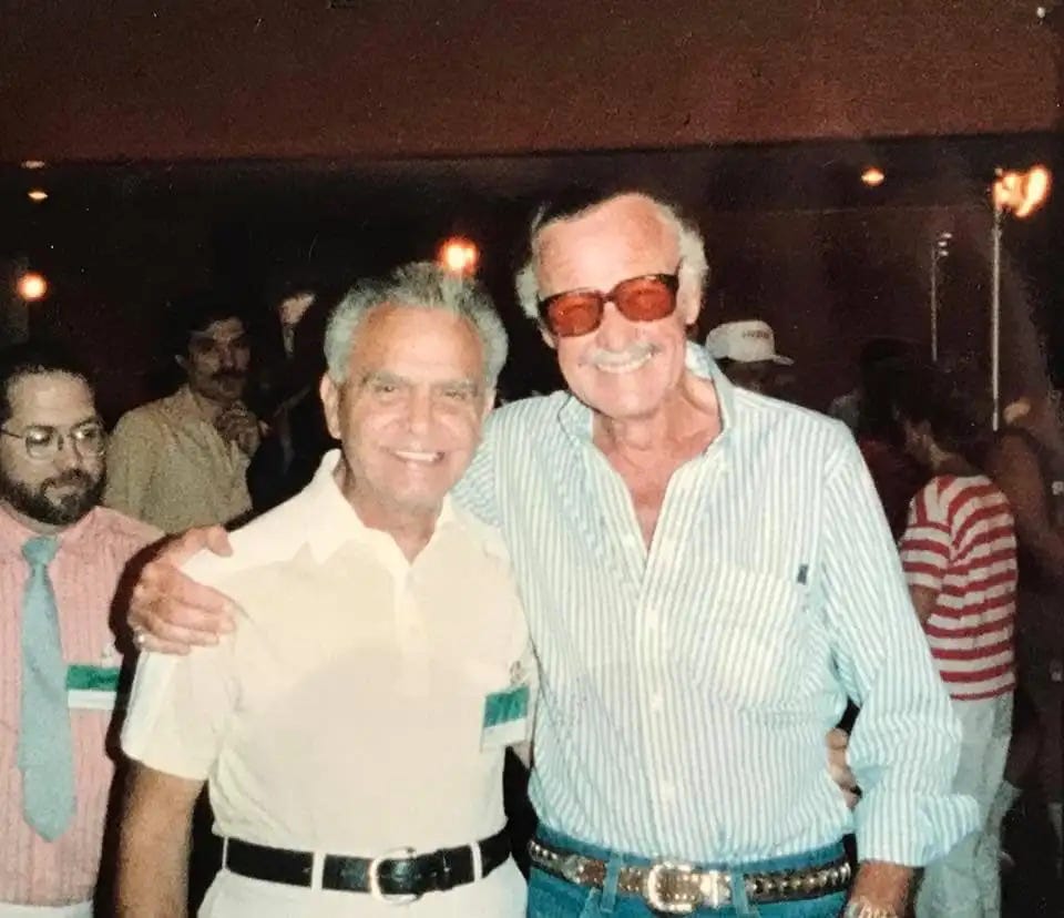 Stan Lee and Jack Kirby smiling for the camera.