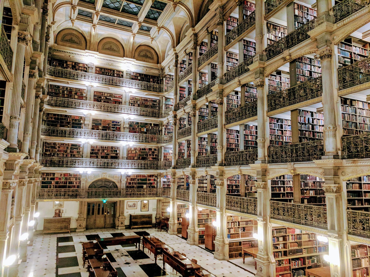 Most Outstanding Libraries in the World | Beautiful George Peabody Library  in Maryland