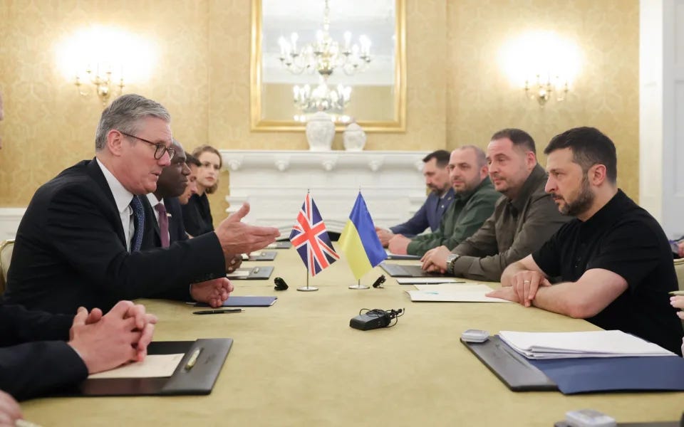 Keir Starmer and Volodymyr Zelensky in Washington DC