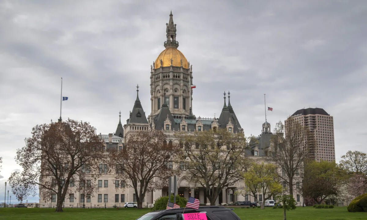 The Connecticut State Capitol in Hartford, Conn., on May 4, 2020. (John Moore/Getty Images)