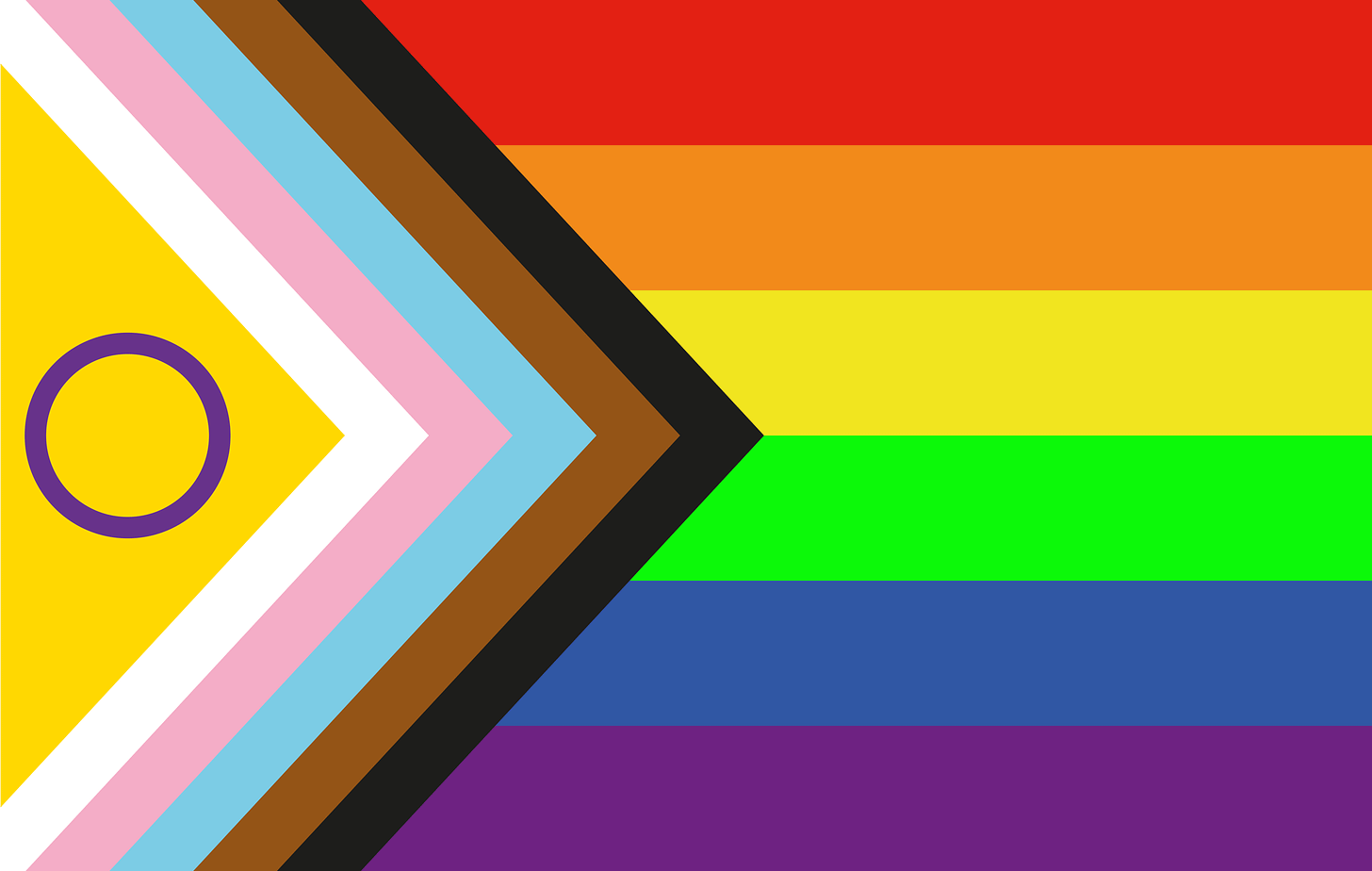 LGBTQIA+ 'pride' flag, updated in 2021