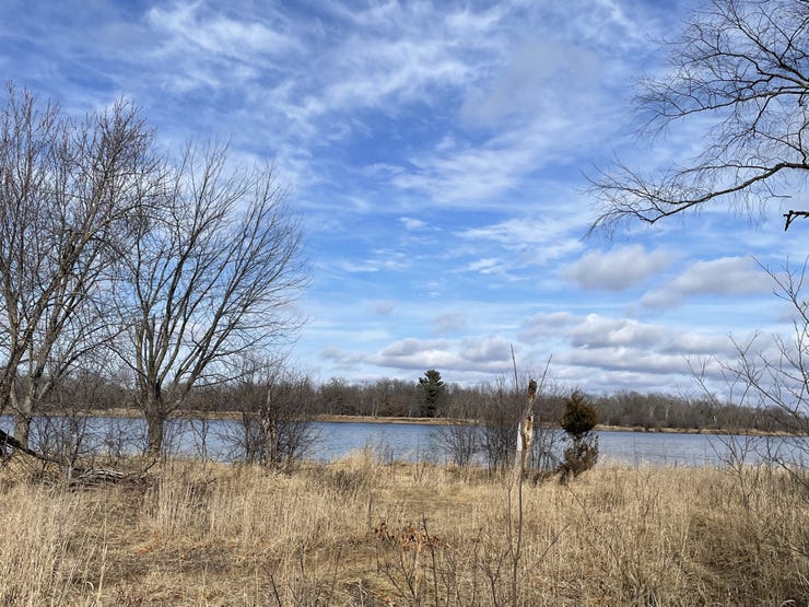 The Wisconsin River--and those clouds!