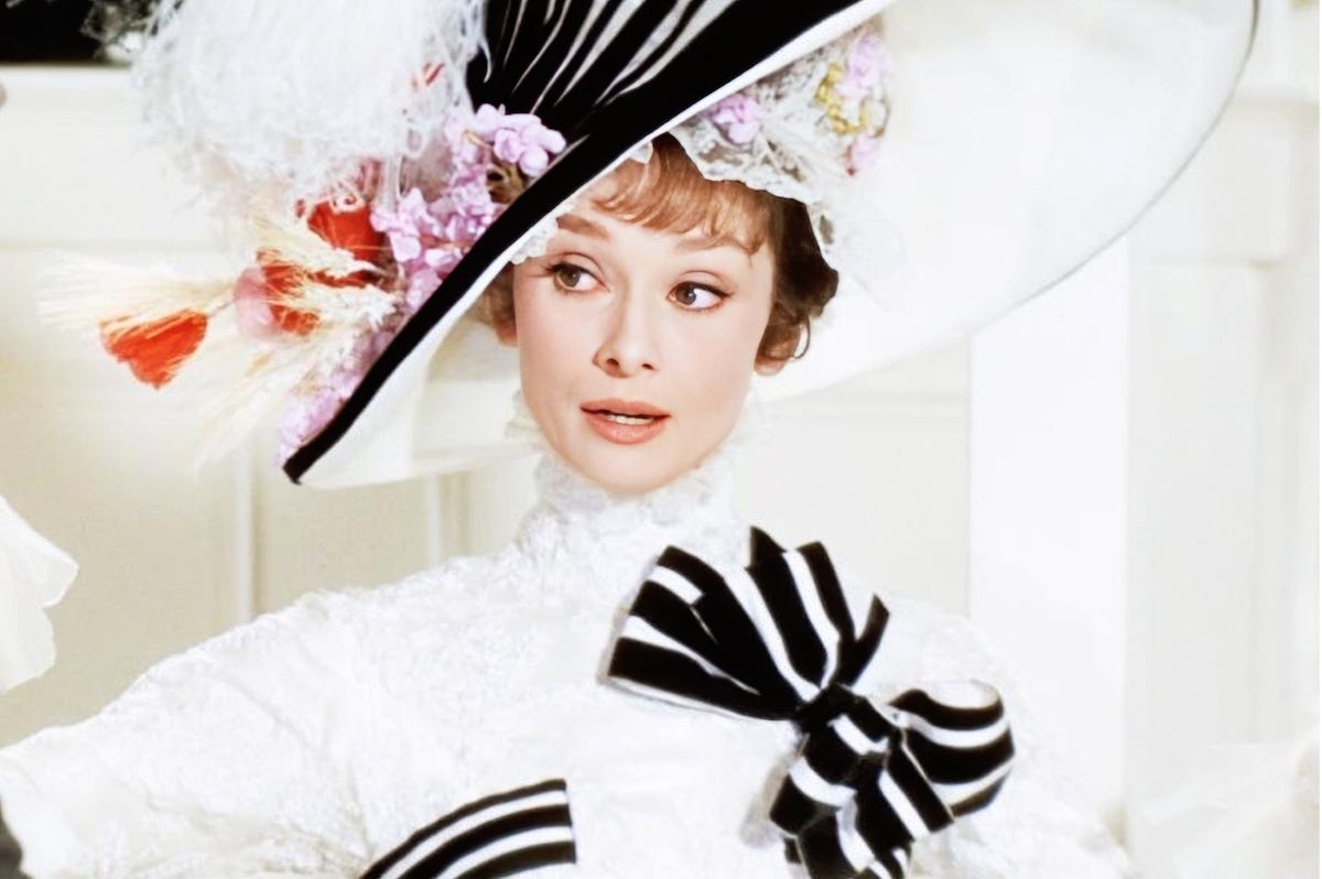 Audry Hepburn from My Fair Lady.