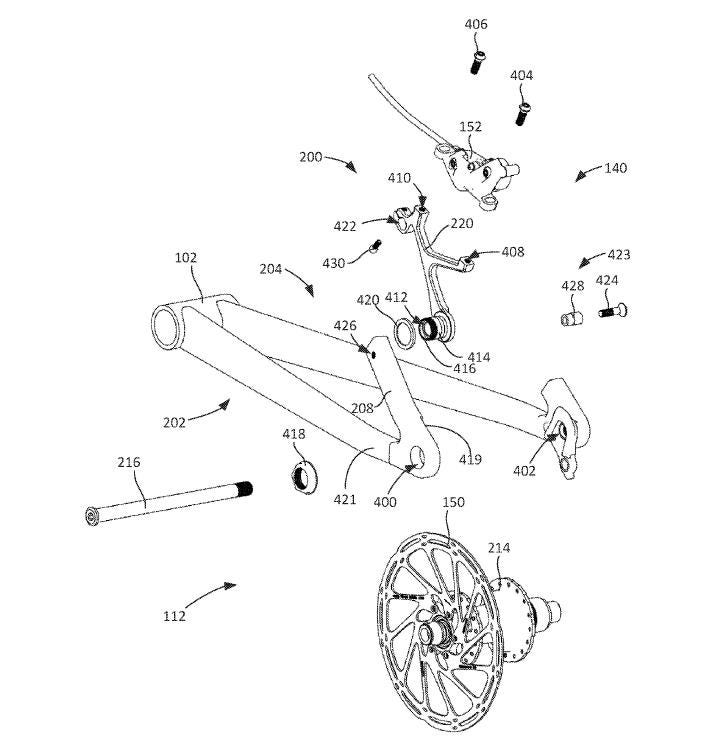 SRAM patent 'universal brake mount' (USPTO/SRAM)