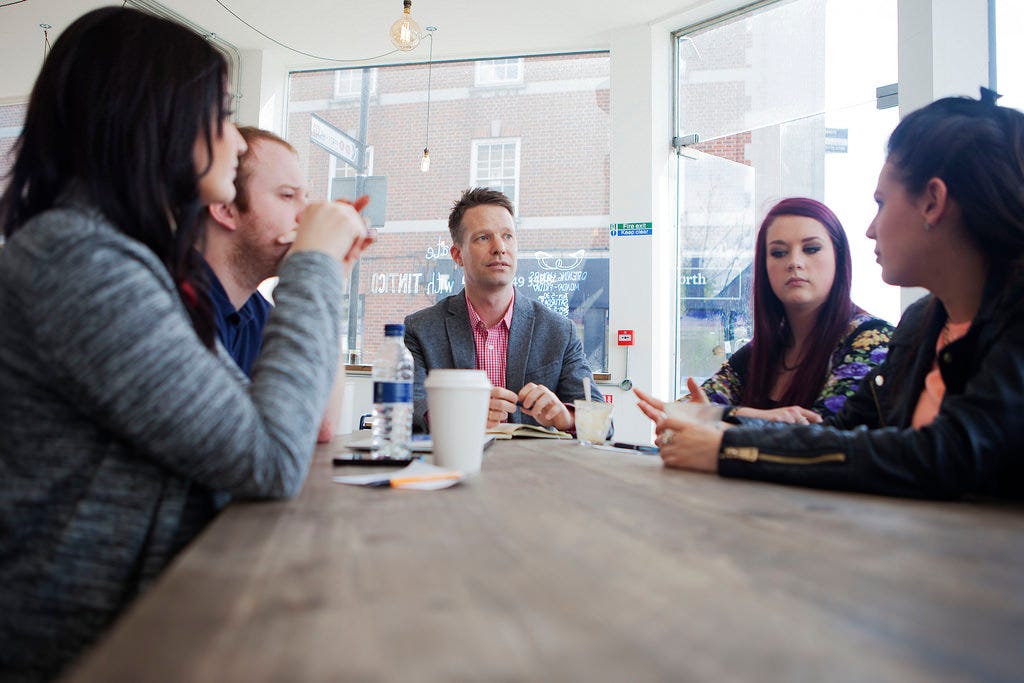 Work team meeting