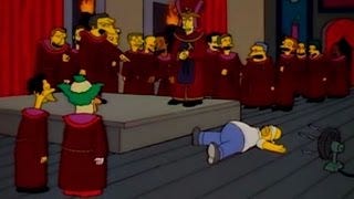 Los Simpson - Prueba de iniciación a Homer en Los Canteros - YouTube