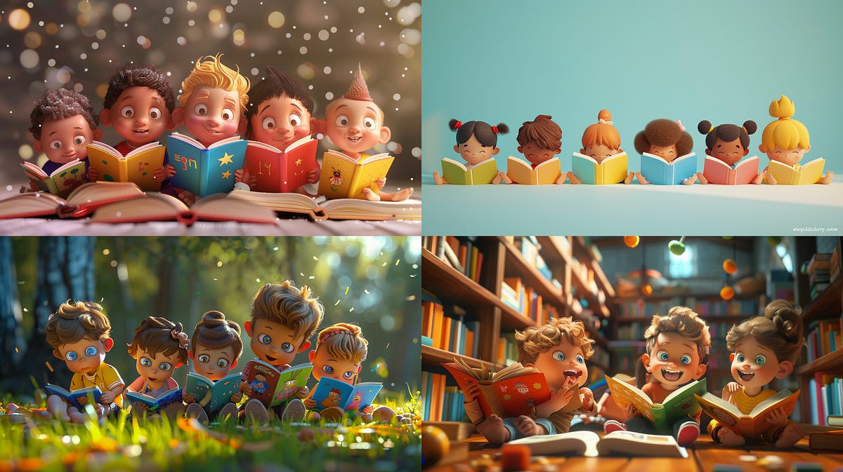 Cute little boys and girls of different color