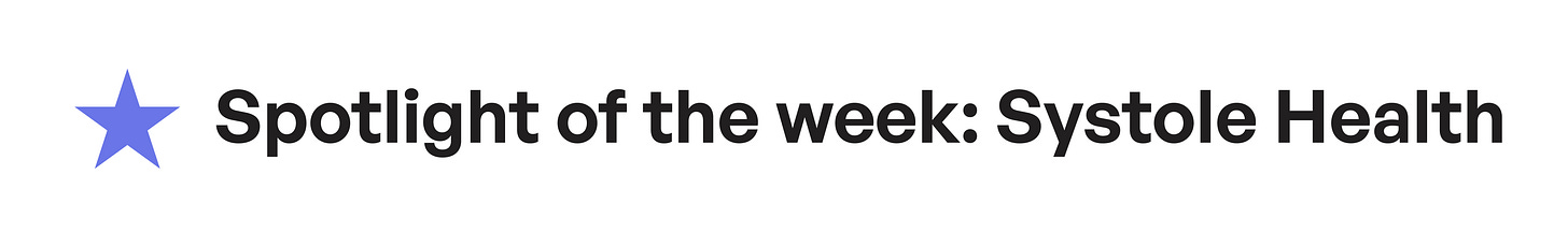 Banner that reads: "Spotlight of the week: Systole Health"