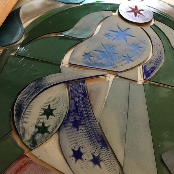 How to stencil stained glass