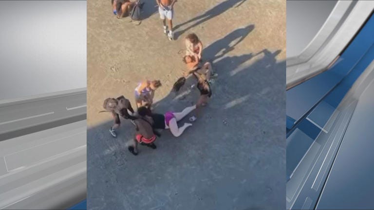 Personnes impliquées dans une bagarre sur Tybee Island pendant Orange Crush.