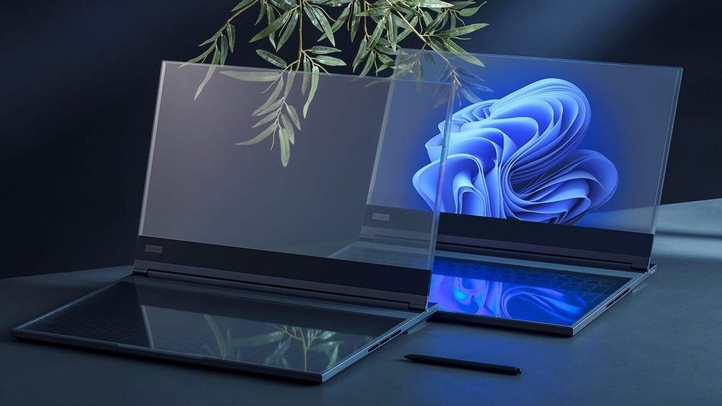 Come funziona il notebook Lenovo con display trasparente