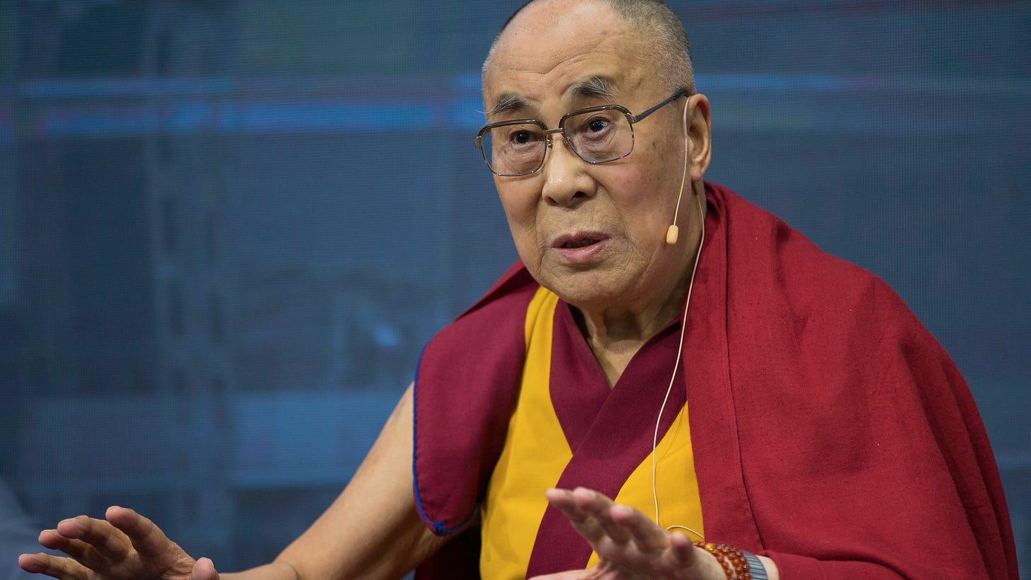Dalai Lama speaking at an event