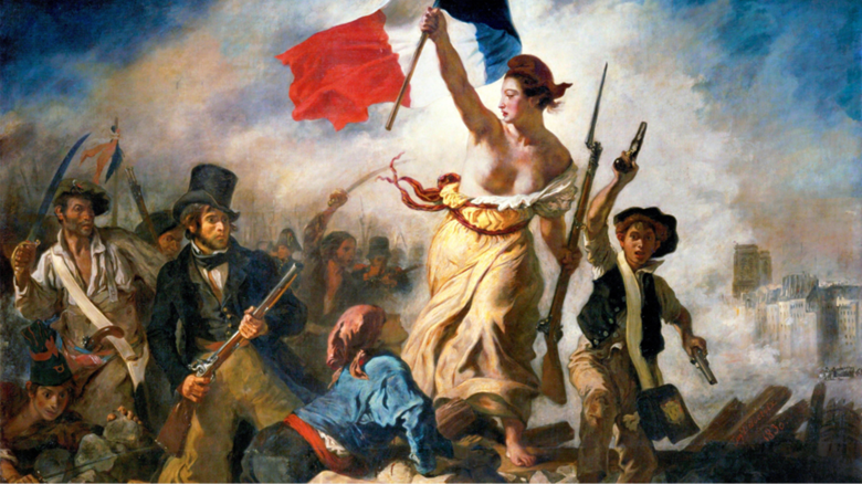 A painting of a person holding a flag

AI-generated content may be incorrect.
