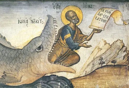 Icon of Jonah the Prophet and the Whale (Meteora) – P73 – Saint Paul's Icons