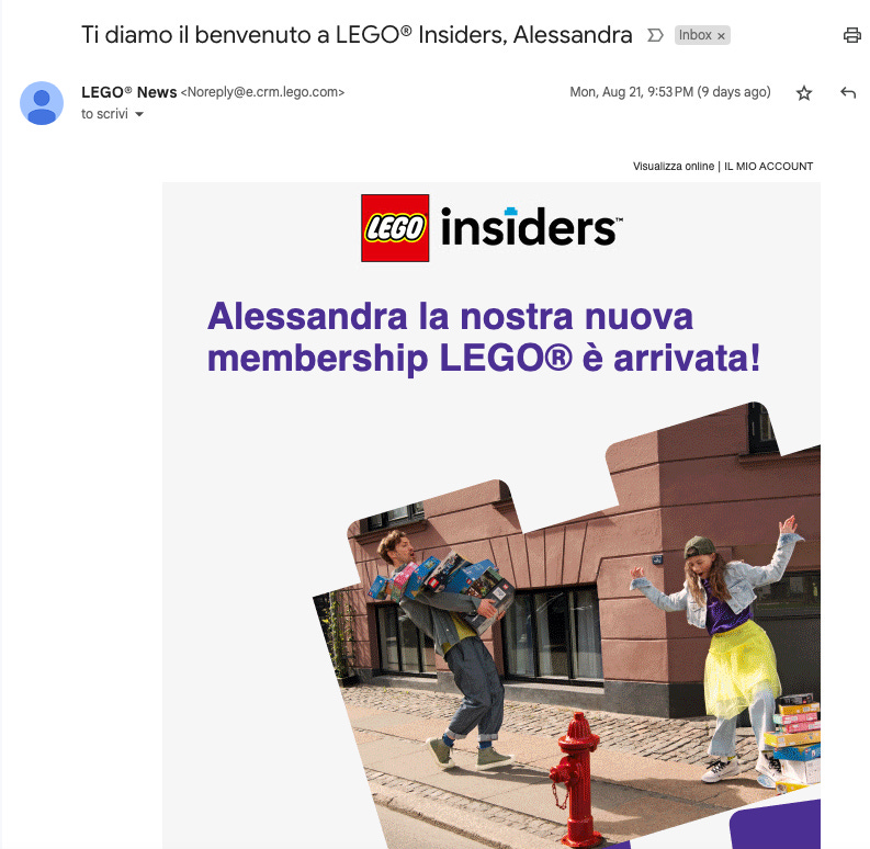 Ti diamo il benvenuto a LEGO Insiders, Alessandra