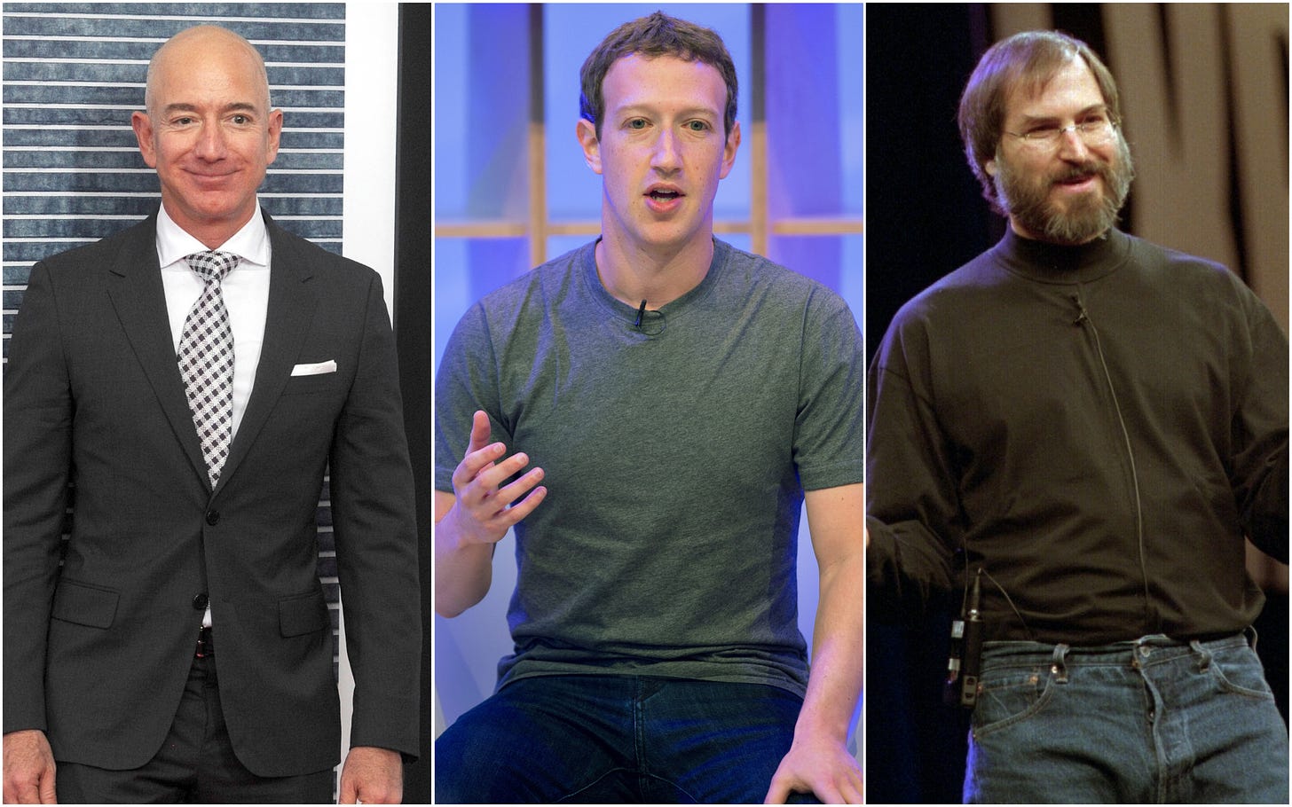 Past, Present CEO Uniforms: Mark Zuckerberg, Steve Jobs, Jeff Bezos – WWD