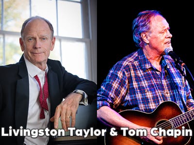 Livingston Taylor & Tom Chapin coming to The JPT on Sept. 23