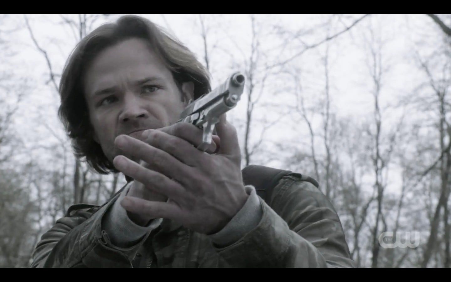 sam winchester with gun fighting with castiel supernatural exodus