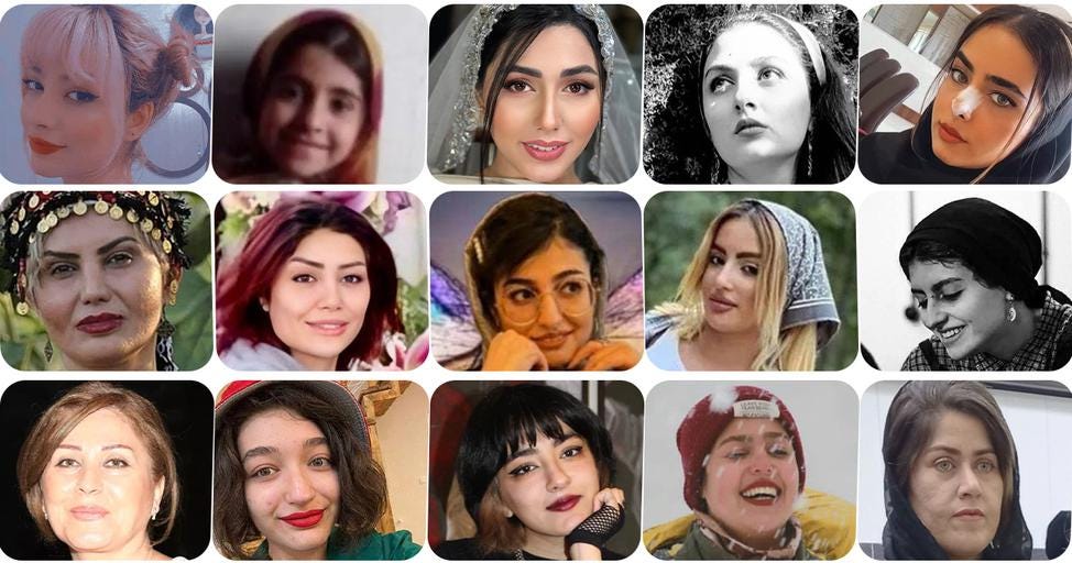 Iranin hirmuhallituksen murhaamat ja raiskaamat nuoret naiset, jotka halusivat samat oikeudet kuin heidän alistajiaan kehuvat Suomen islamisti-terroristeja “monikulttuurin” nimissä tukevat punavihreät “feministit”.