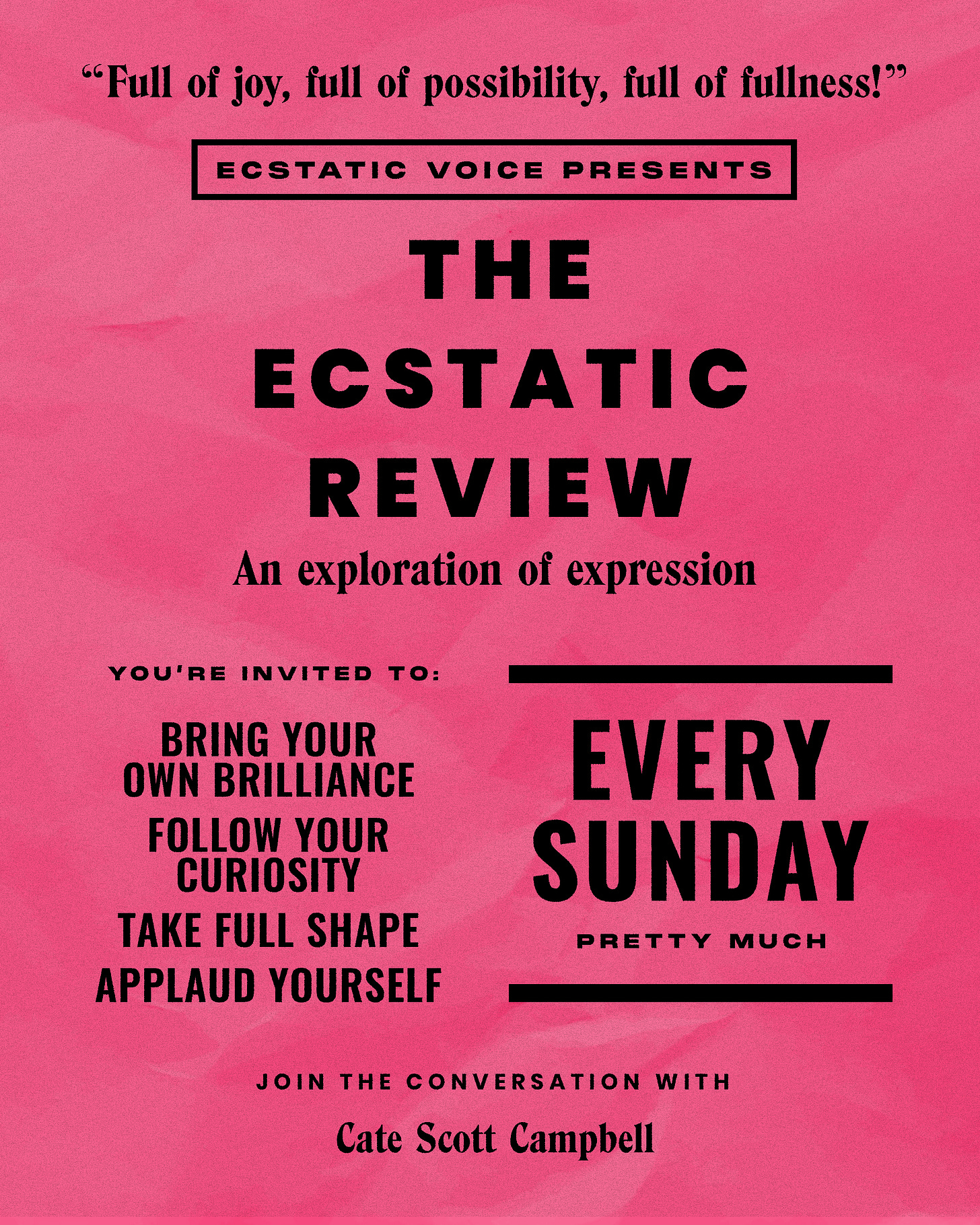 The Ecstatic Review Playbill 3