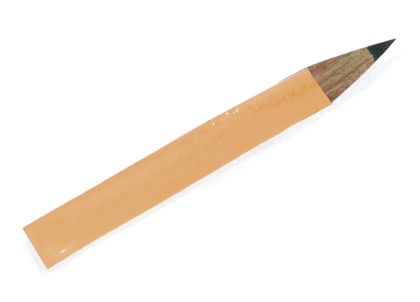 Collage illustration of a light brown pencil