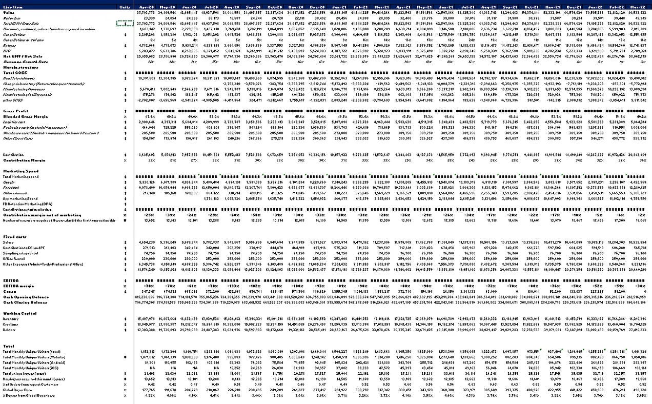 Startup MIS Excel Template – Raw Data Input Sheet with monthly metrics like revenue, orders, cancellations, and returns Startup MIS Excel Template – Raw Data Input Sheet with monthly metrics like revenue, orders, cancellations, and returns