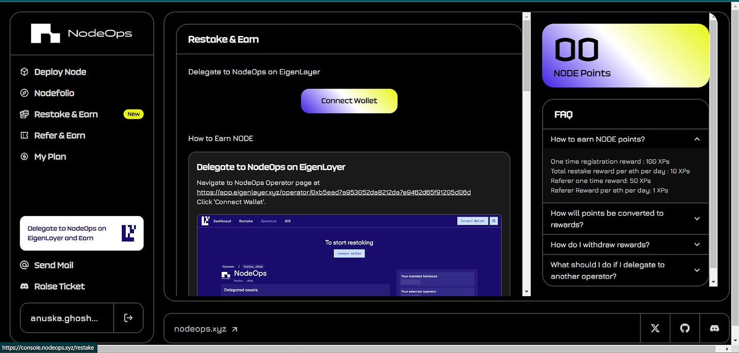 The NodeOps Restake & Earn program 