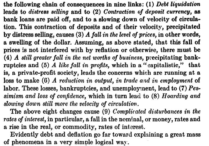 What is the debt-deflation theory