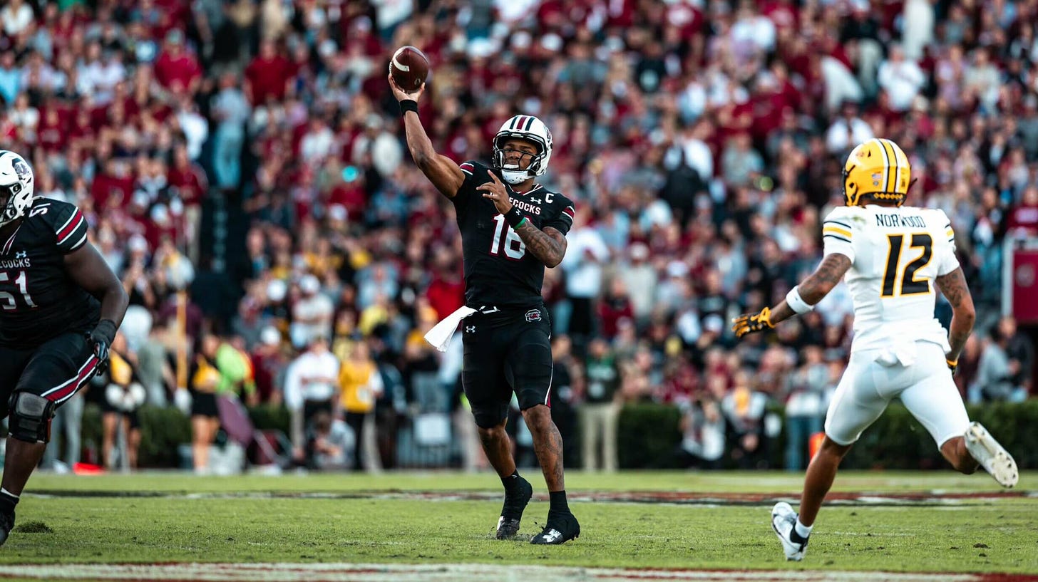 LaNorris Sellers Named SEC Offensive Player of the Week – University of  South Carolina Athletics