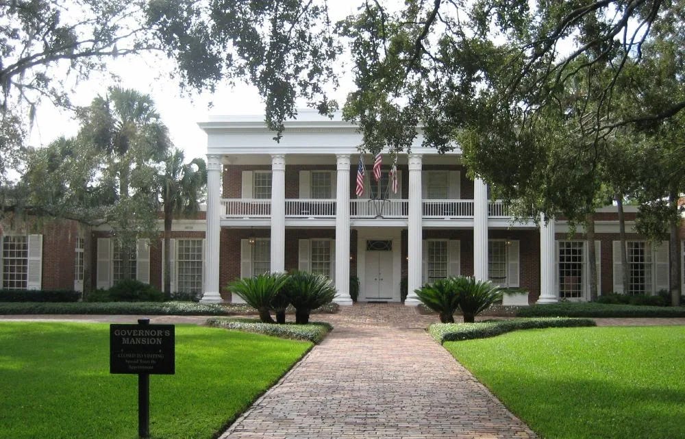 Governor's mansions across the states.
