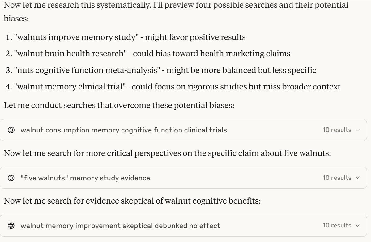 Four initial searches with critiques followed by revised searches