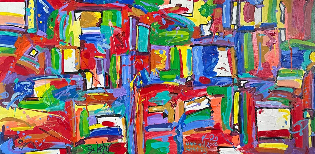 Untied States - Original Painting by John Bukaty | 24" x 48" | Acrylic - John Bukaty Artist