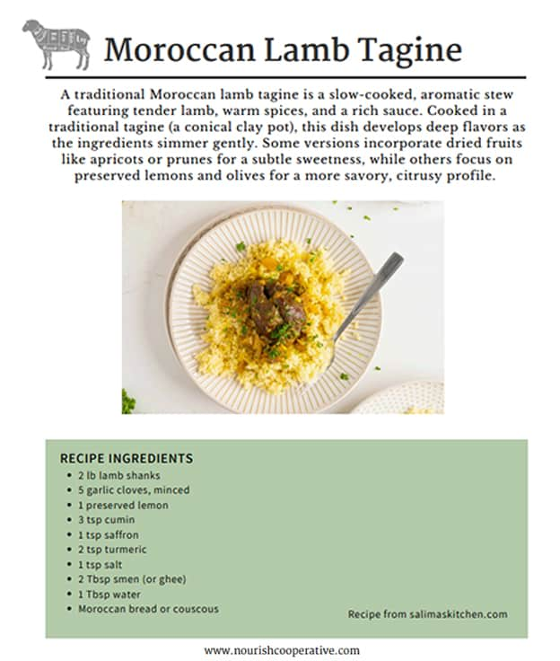 moroccan lamb tagine