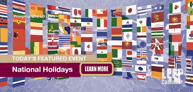 Graphic of flags of the world. 