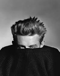 James Dean - James Dean by Phil Stern, 1955. "The lower half of his most  famous portrait of James Dean (1955) is a black cable-knit jumper; the  upper half reveals Dean's face