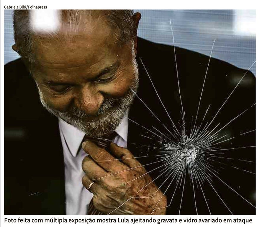 Montagem de Lula como alvo é fotojornalismo?