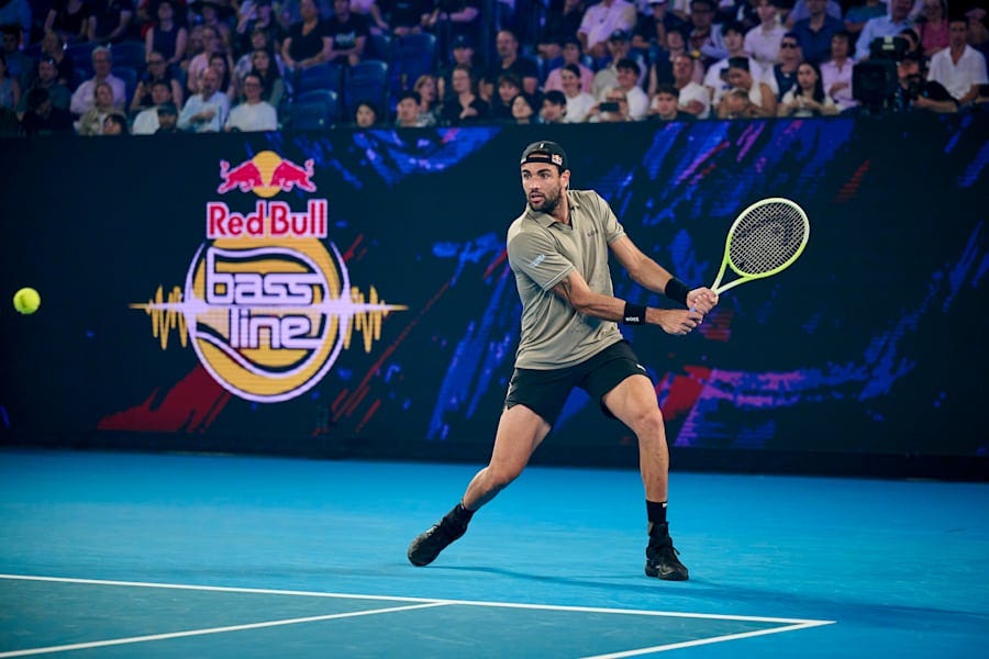 Matteo Berrettini competes during Red Bull Bassline in Melbourne, Australia