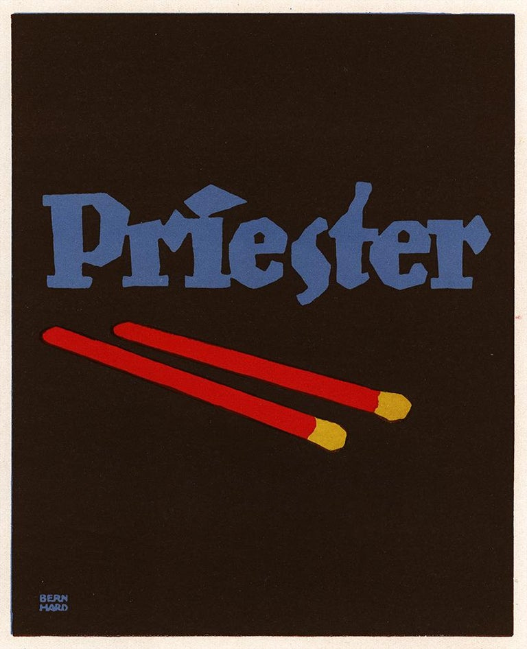 Lucien Bernhard - Prietster Matchstick, Graphic Object poster advertisement  by Lucian Bernhard