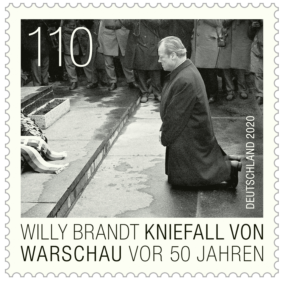 Briefmarke Willy Brandt – Kniefall von Warschau vor 50 Jahren