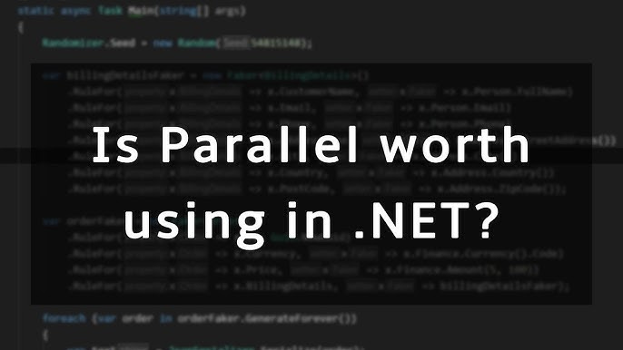 Parallel For vs Parallel ForEach in C# - YouTube
