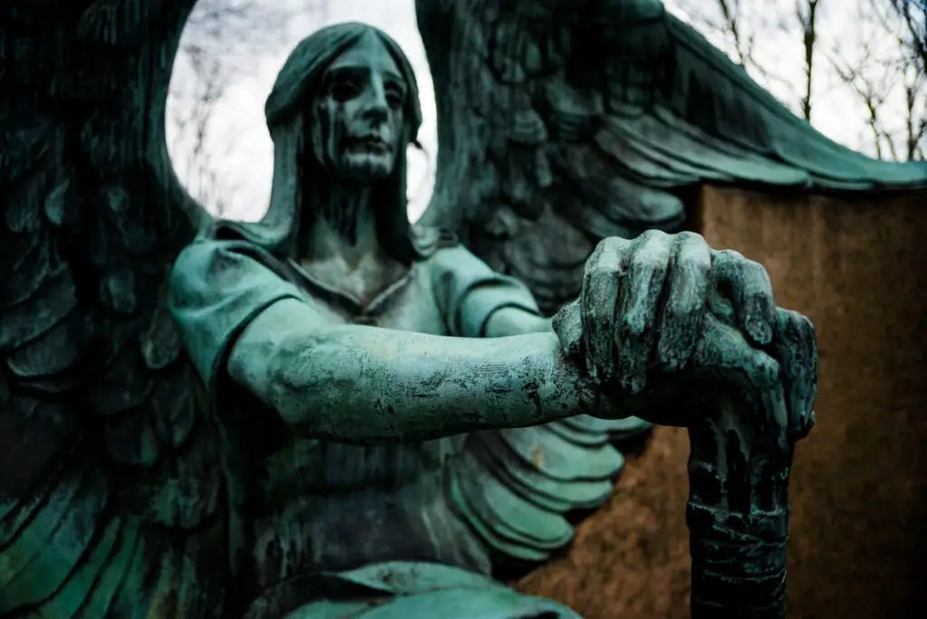 haserot angel statue lakeview cemetery ohio