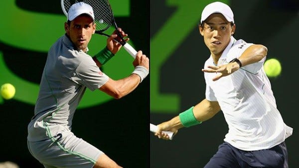 novak djokovic vs kei nishikori at rome masters 2015 images