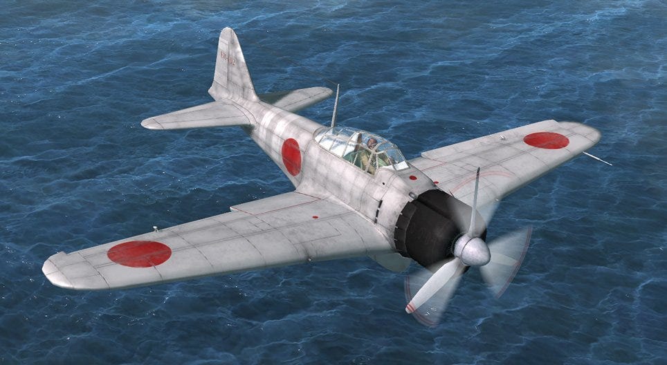 Mitsubishi A6M Zero (Japón, 1940) - escena en 3D - Educación digital y  aprendizaje Mozaik