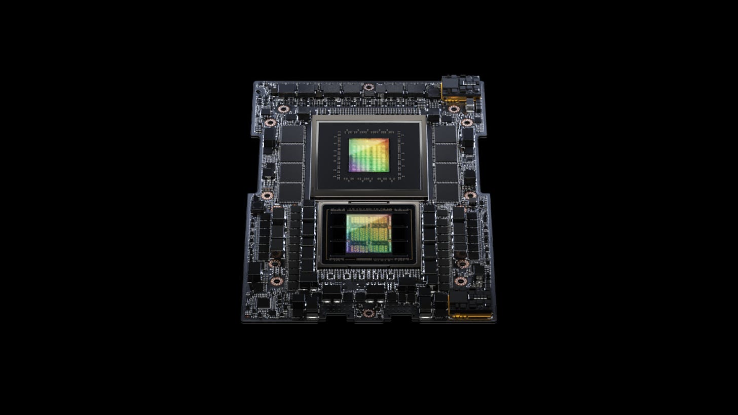 NVIDIA GH200 Grace Hopper platform: The dual configuration — which delivers up to 3.5x more memory capacity and 3x more bandwidth than the current generation offering — comprises a single server with 144 Arm Neoverse cores, eight petaflops of AI performance and 282GB of the latest HBM3e memory technology.