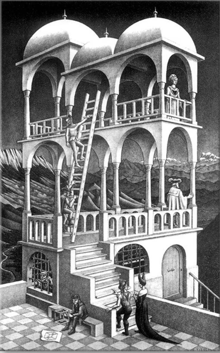 'Belvedere' by M.C. Escher