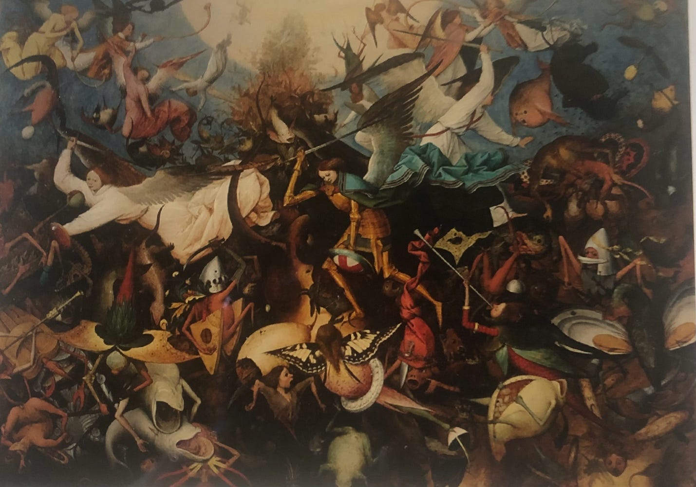 A painting of a group of people fighting
Description automatically generated A painting of a group of people fighting
Description automatically generated