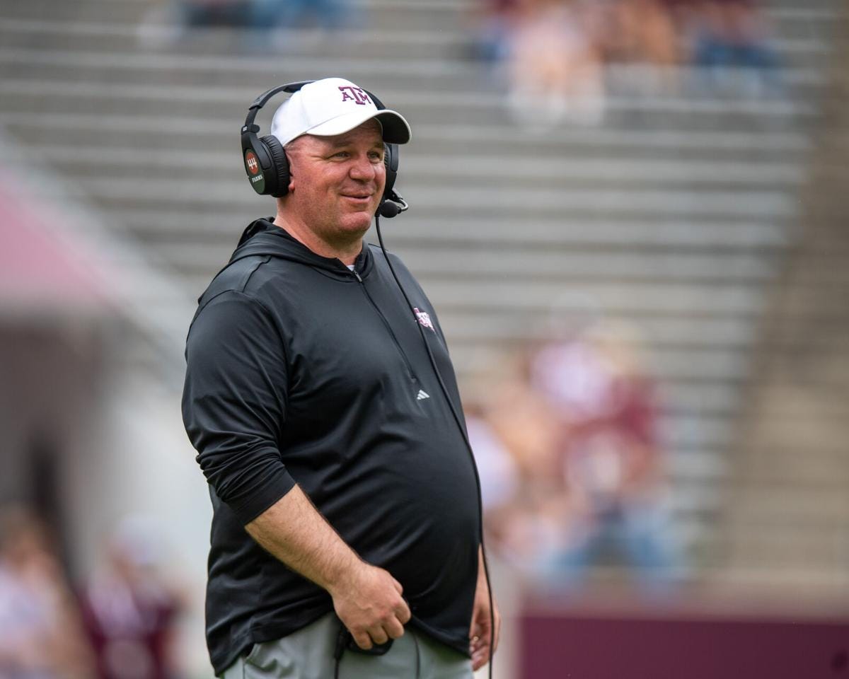 Mike Elko coaches first Texas A&M spring game