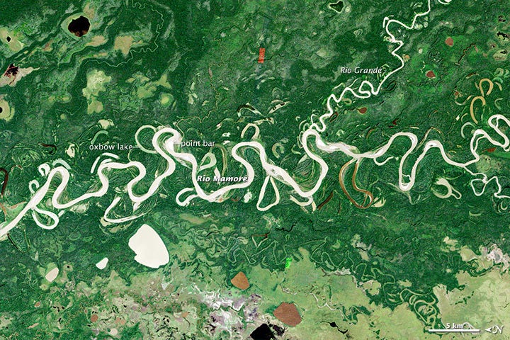 Meandering in the Amazon
